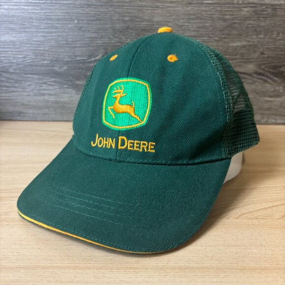 John Deere Hat Cap Snap Back Green Tractors Farming Outdoors - Picture 3 of 9